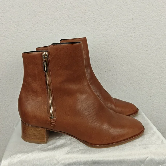 Sarah Flint The Perfect Zip Bootie In Saddle Vachetta Size 40, 9-9.5 Women's - Picture 5 of 16